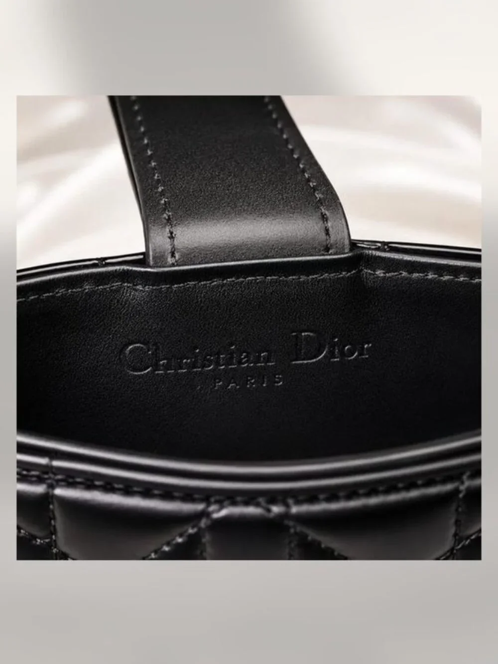 Christian Dior Black Patent Cannage Accordion Wallet Card Holder Gold Charms New